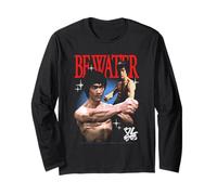 Bruce Lee Be Water Retro Martial Arts Poses Retro Movie Manche Longue