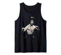Bruce Lee Black and White Action Pose Portrait Martial Arts Débardeur