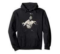 Bruce Lee Black and White Action Pose Portrait Martial Arts Sweat à Capuche