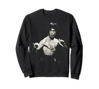 Bruce Lee Black and White Action Pose Portrait Martial Arts Sweatshirt