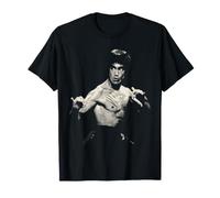 Bruce Lee Black and White Action Pose Portrait Martial Arts T-Shirt