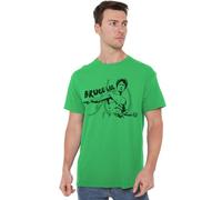 Bruce Lee Brush Lee Unisex T Shirt, Green, Vert Kelly, 4XL Mixte