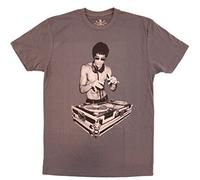 Bruce Lee DJ Gungfu T-shirt pour adulte Gris anthracite - Gris - Small