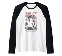 Bruce Lee Expression Quote Action Collage Action Movie Star Manche Raglan
