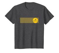 Bruce Lee Flying Kick Silhouette Yellow Circle Logo T-Shirt, Enfant, Chiné Foncé, 2 Ans