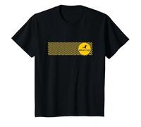Bruce Lee Flying Kick Silhouette Yellow Circle Logo T-Shirt, Enfant, Noir, 2 Ans
