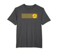 Bruce Lee Flying Kick Silhouette Yellow Circle Logo T-Shirt, Homme Grandes Tailles, Chiné Foncé, 2X Tall
