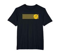 Bruce Lee Flying Kick Silhouette Yellow Circle Logo T-Shirt, Homme Grandes Tailles, Noir, 2X Tall