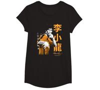 Bruce Lee Iconic Fight Pose Yellow Text Retro Martial Arts T-Shirt
