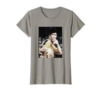 Bruce Lee Iconic Yellow Jumpsuit Vintage Poster T-Shirt, Femme, Ardoise, M