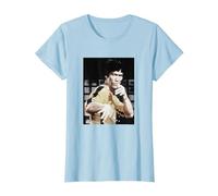 Bruce Lee Iconic Yellow Jumpsuit Vintage Poster T-Shirt, Femme, Bleu Céleste, L