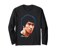 Bruce Lee Large Portrait with Signature Martial Arts Movie Manche Longue