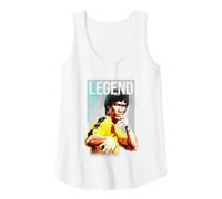 Bruce Lee Legend Iconic Yellow Jumpsuit Vintage Poster Débardeur, Femme, Blanc, M