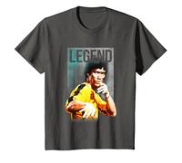 Bruce Lee Legend Iconic Yellow Jumpsuit Vintage Poster T-Shirt, Enfant, Asphalte, 8 Ans