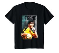 Bruce Lee Legend Iconic Yellow Jumpsuit Vintage Poster T-Shirt, Enfant, Noir, 6 Ans
