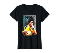 Bruce Lee Legend Iconic Yellow Jumpsuit Vintage Poster T-Shirt, Femme, Noir, 3XL