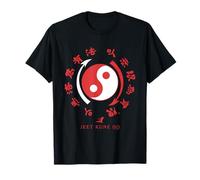 Bruce Lee Red Jeet Kune Do Hybride Art Martial Art Yin Yang T-Shirt