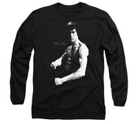 Bruce Lee Stance Unisex Long Sleeve T Shirt, Black, Noir, S Mixte