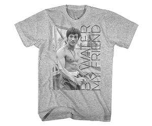 Bruce Lee - - T-shirt de l'eau pour hommes, Large, Gray Heather