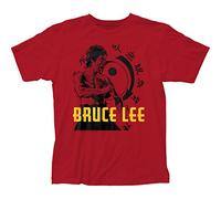 Bruce Lee - T-Shirt - Manches Courtes - Opaque - Homme Rouge Red, Red, M