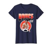 Bruce Lee The Big Boss Fists of Fury Rétro T-Shirt, Femme, Bleu Marine, XS