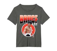 Bruce Lee The Big Boss Fists of Fury Rétro T-Shirt, Femme Grandes Tailles, Asphalte, 3X