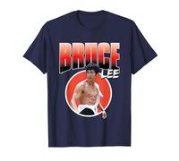 Bruce Lee The Big Boss Fists of Fury Rétro T-Shirt, Homme, Bleu Marine, XL