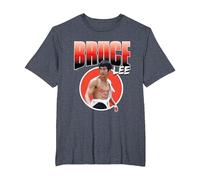 Bruce Lee The Big Boss Fists of Fury Rétro T-Shirt, Homme Grandes Tailles, Bleu Chiné, 4X Tall