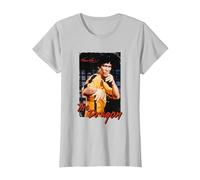 Bruce Lee The Dragon Game of Death Rétro T-Shirt, Femme, Argent, S