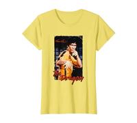 Bruce Lee The Dragon Game of Death Rétro T-Shirt, Femme, Citron, XXL