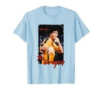 Bruce Lee The Dragon Game of Death Rétro T-Shirt, Homme, Bleu Céleste, 3XL