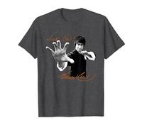 Bruce Lee Walk on! Citation philosophique T-Shirt, Homme, Chiné Foncé, 4XL