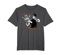 Bruce Lee Walk on! Citation philosophique T-Shirt, Homme Grandes Tailles, Chiné Foncé, 4X Tall