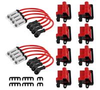 Bruce & Shark 8X D581 Square Ignition Coils Ultra High & Spark Plug Wires 3859078 pour GMC