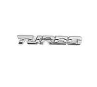 Bruce & Shark Metal 3D Turbo Logo Auto Emblèmes Badge Sticker Trunk Bumper Decal Silber