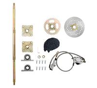 Bruce & Shark Rear Axle Kit with Brake & Sprocket - 815mm DIY Replacement pour Go-Kart, pour ATV, pour Quad, pour Drift Trike