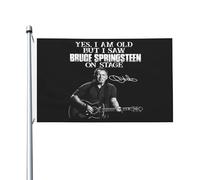 Bruce Singer Springsteen Rock Drapeau imprimé recto verso 3x5FT The Boss rock commémoratif drapeau cour/garage/concert fête décoration œillets métalliques collection de fans cadeau