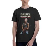 Bruce Singer Springsteen Rock T-Shirt Homme 100% Coton imprimé Logo The Boss, Chemise à Manches Courtes Rock pour Homme, Collection Fan, édition commémorative Small
