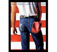 Bruce Springsteen - Poster encadré "Born in the USA" PM12158 (Taille unique) (Bleu/Rouge/Blanc)
