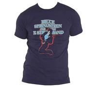Rock Off officially licensed products Bruce Springsteen T Shirt The E-Street Band Nouveau Officiel Unisex Navy Bleu Size L
