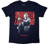 Bruce Springsteen - "Tour '24" T-Shirt Imprimé au dos pour homme/femme Unie RO13100 (L) (Bleu marine foncé)