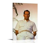 Bruce Willis Autocollants muraux imperméables haute définition pour chambres/magasins, résistants à l'humidité et à la décoloration, emballage exquis, parfait pour offrir un cadeau, style cadre 08 x