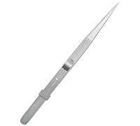Brucelles pour diamants, brucelles de précision en acier inoxydable 201 de 6,37 pouces, pointe fine à motif quadrillé antidérapant, outil de saisie pour pierres et bijoux pour bijoutiers