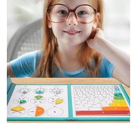 Bruch Manipulateur en bois - Set de 3ème classe | Jeu éducatif didactique pour la promotion des mathématiques à l'école primaire, matériel pédagogique idéal pour comprendre les pièces, les chiffres et