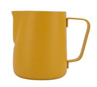 Bruciale mousseuse pour lait de café, lait jaune en acier inoxydable tasse en masse à vapeur Coupe d'art lait pour machine à café (300 ml)