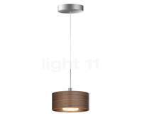 Bruck Cantara NAT 200 LV S Pendelleuchte, chrome mat / abat-jour foncé