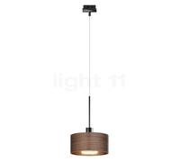 Bruck Cantara Bois Suspension LED pour Duolare Rail noir/abat-jour chêne sombre - 20 cm Ce luminaire comporte des modules à LED prémontés de classes énergétiques A A++, A+, A