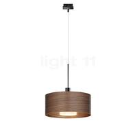 Bruck Cantara Bois Suspension LED pour Duolare Rail noir/abat-jour chêne sombre - 30 cm Ce luminaire comporte des modules à LED prémontés de classes énergétiques A A++, A+, A