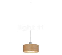 Bruck Cantara bois Suspension LED pour Maximum System basse tension chrome mat/abat-jour chêne brillant - 20 cm Ce luminaire comporte des modules à LED prémontés de classes énergétiques A A++, A+, A