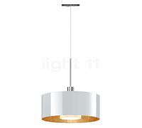 Bruck Cantara Suspension LED pour All-in Rail chrome brillant/verre blanc/doré - 30 cm - dim to warm Ce luminaire comporte des modules à LED prémontés de classes énergétiques A A++, A+, A